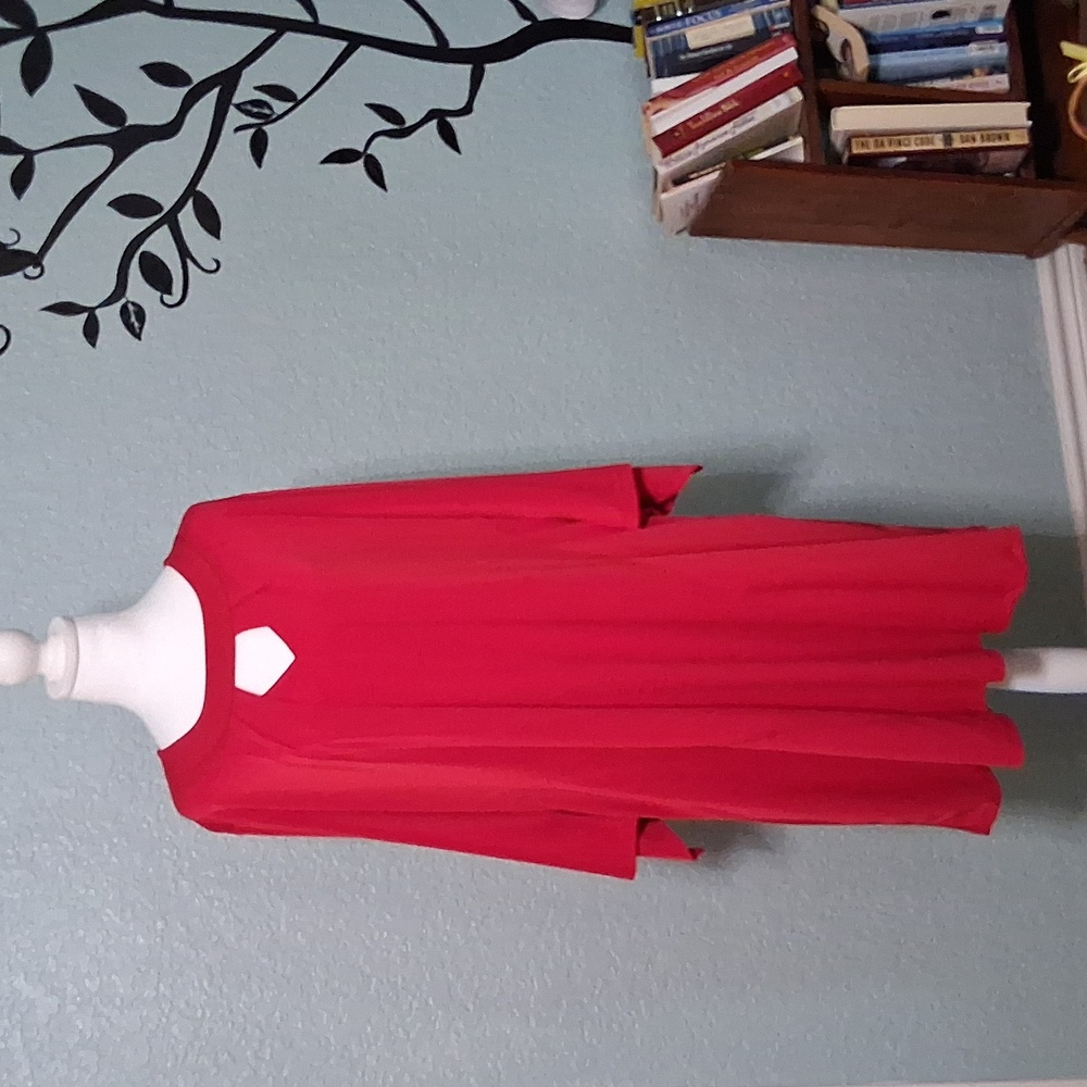 Cato Vibrant Red Women's Dress With Pockets